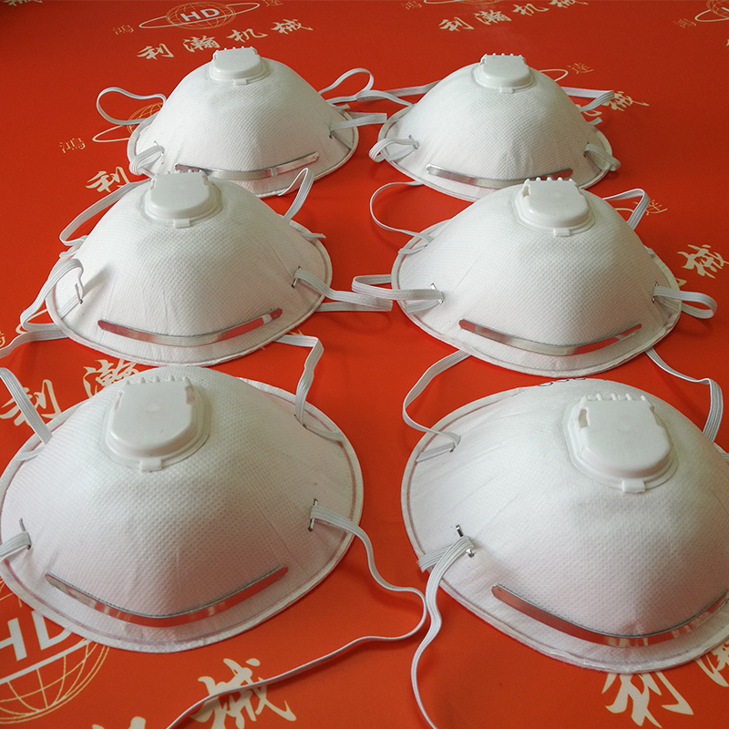 全自動杯型口罩耳帶打釘一體機HD-0663 全自動杯型口罩耳帶打釘一體機HD-0663